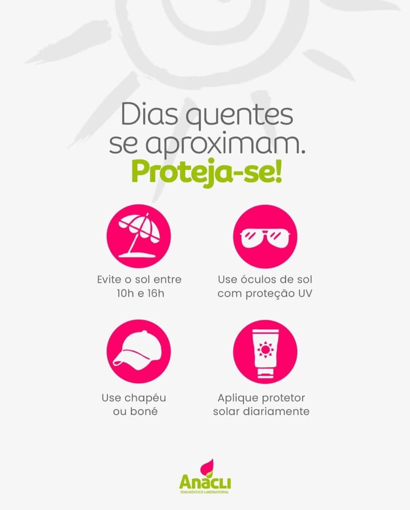 Proteja sua pele dos raios solares nos dias quentes!